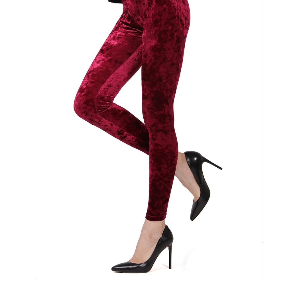 Sexy Shinny Velvet Jeggings Pants